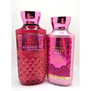 NEW Bath & Body Works Twisted Peppermint Body Wash and Lotion